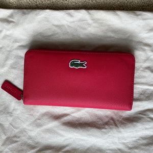 BRAND NEW Lacoste hot pink wallet